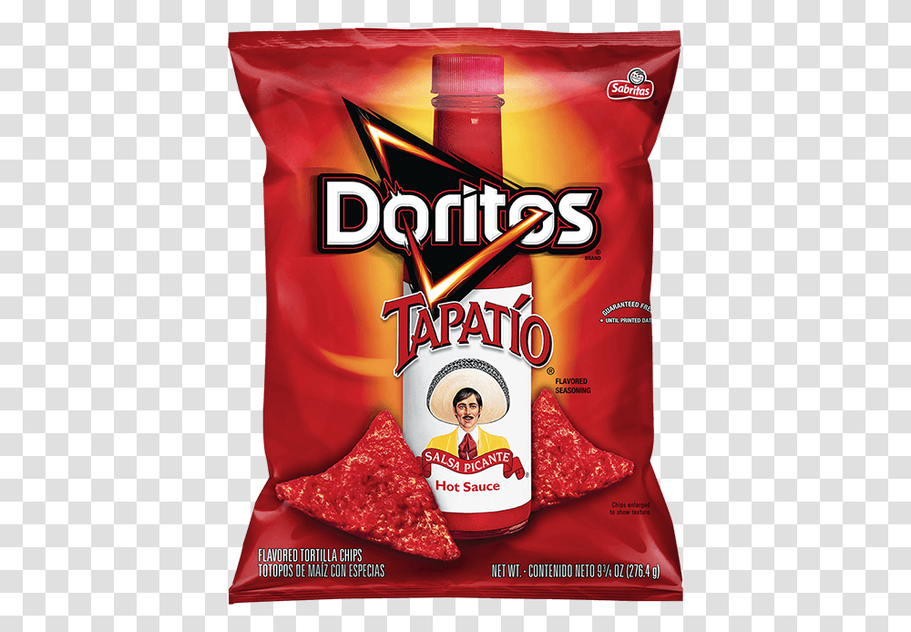 Doritos Tapatio Flavored Tortilla Chips Tapatio Doritos, Food, Person, Long Sleeve Transparent Png