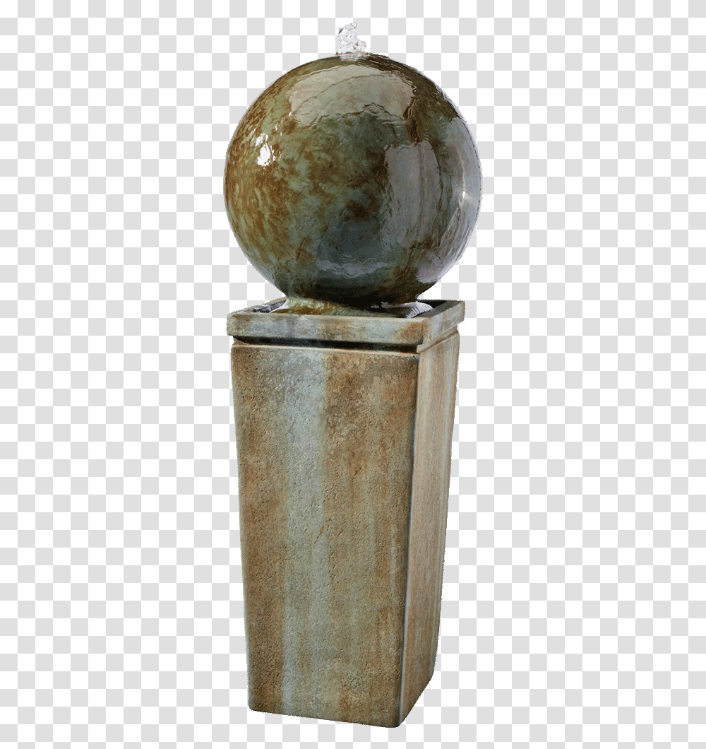 Dorset Cement Sphere Water Fountain Bronze Sculpture, Jar, Milk, Pottery, Urn Transparent Png