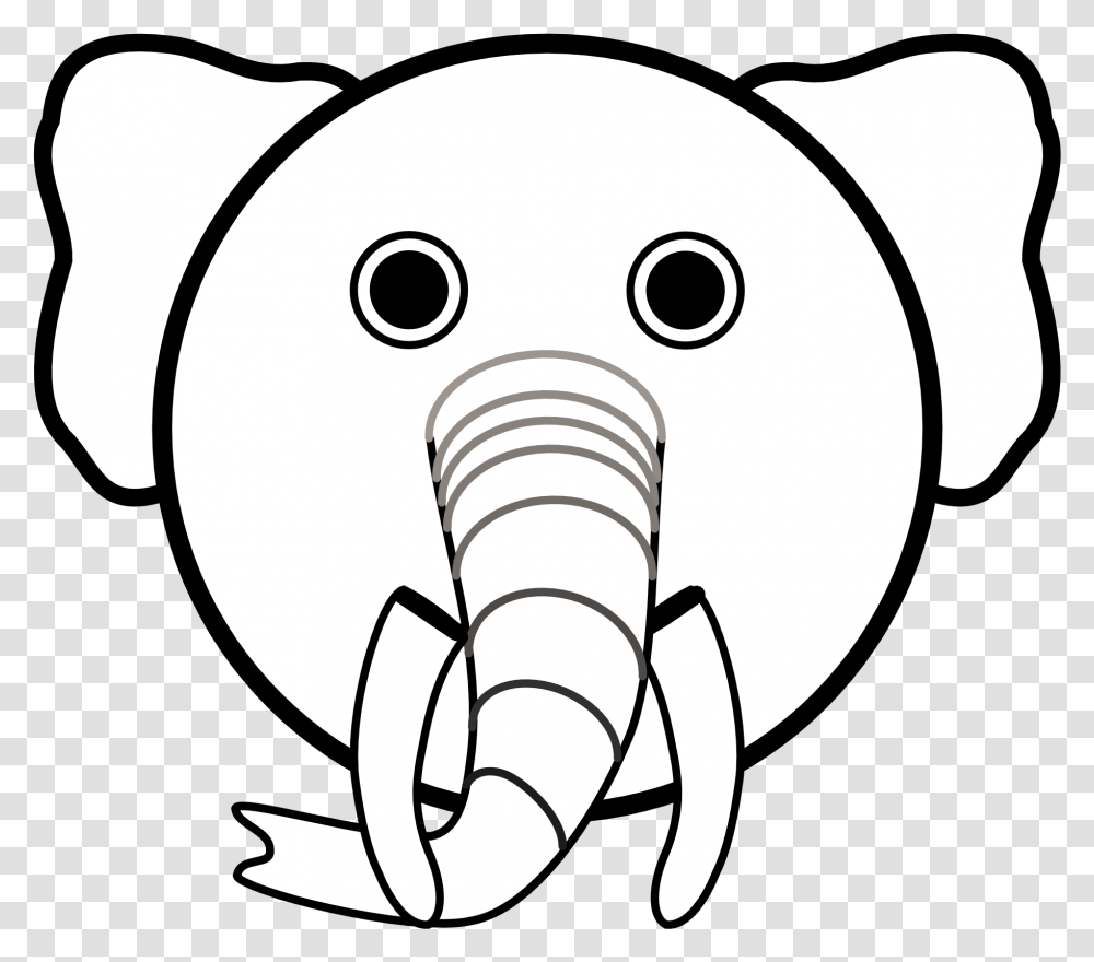 Dory Clipart Head Elephant Clipart Black And White, Mammal, Animal, Sea Life, Wildlife Transparent Png