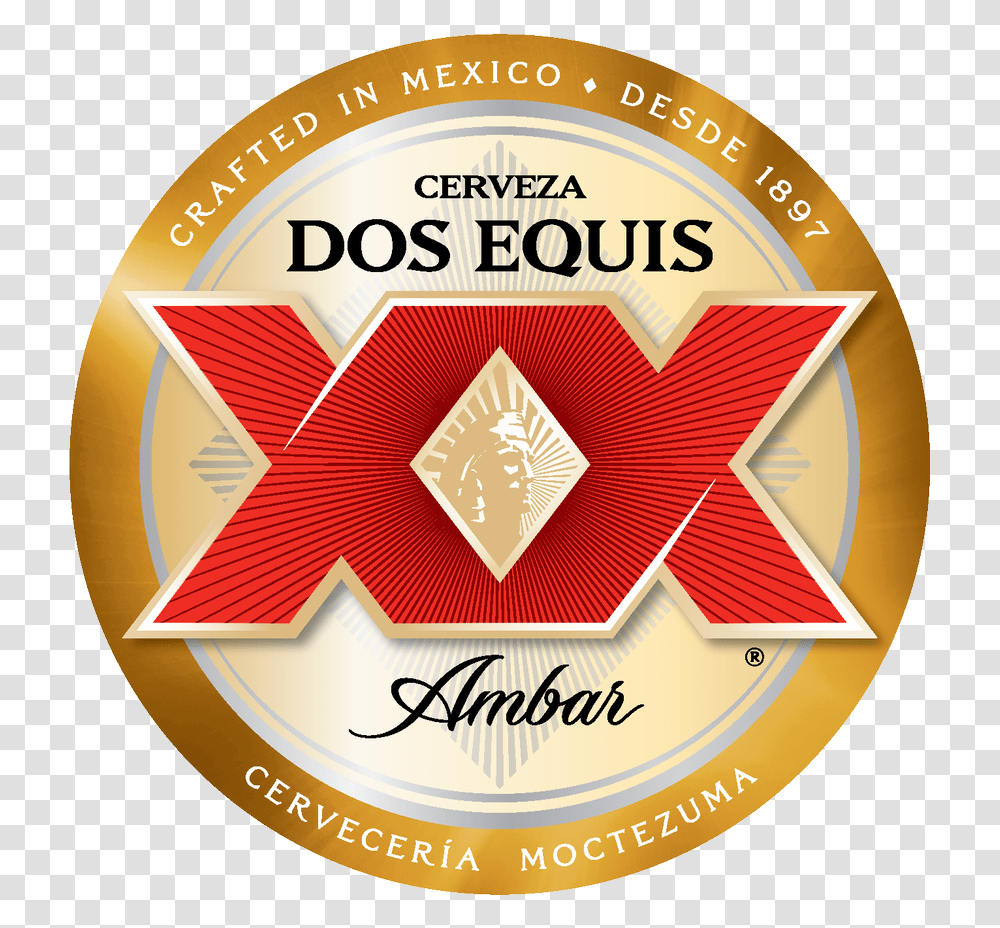 Dos Equis Amber Logo, Trademark, Badge, Star Symbol Transparent Png
