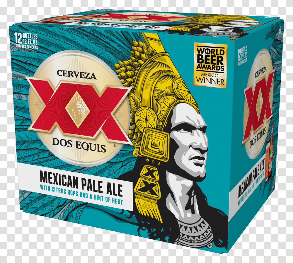 Dos X Mexican Pale Ale, Logo, Box, Person Transparent Png