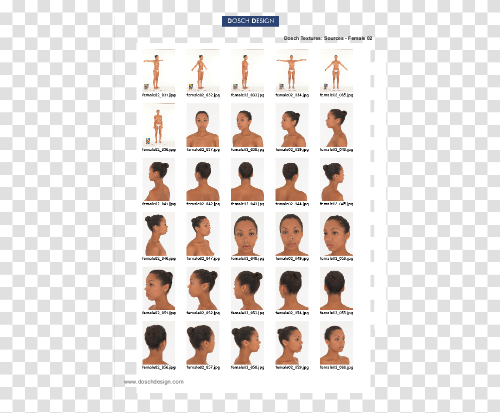 Dosch Textures Sources Female, Person, Human, Head, Hair Transparent Png