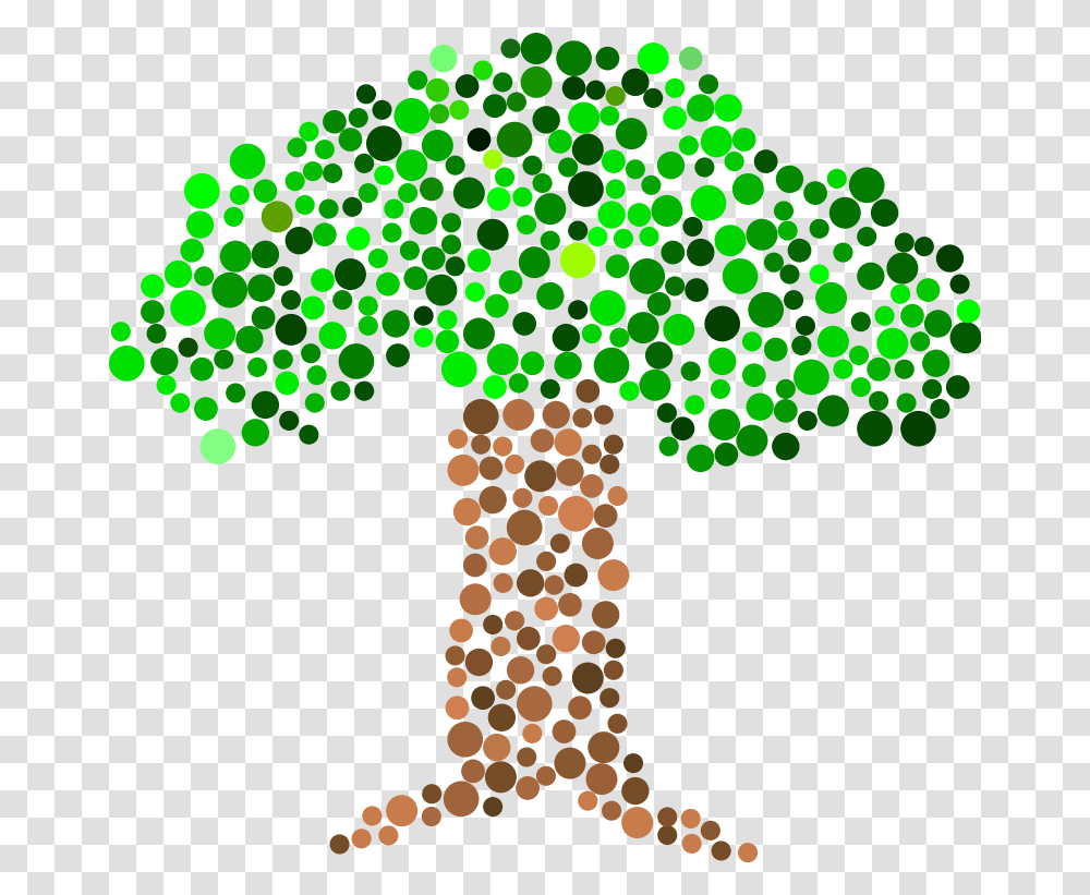 Dot Tree 02, Nature, Cross Transparent Png