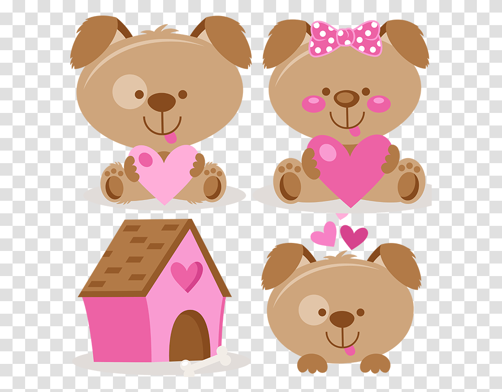 Dotd Puppy Love Cute Girl Valentine Clipart, Sweets, Food, Confectionery, Dessert Transparent Png