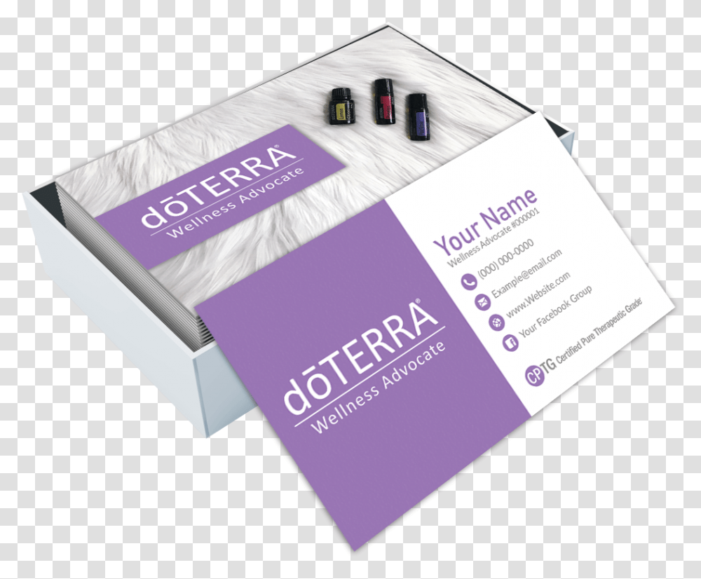 Doterra Images Box, Business Card, Paper, Advertisement Transparent Png
