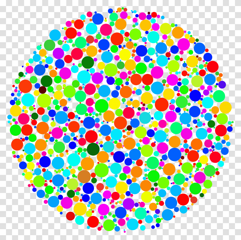 Dots Clipart Colorful Big Circle, Pattern, Rug, Fractal Transparent Png