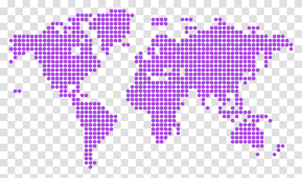 Dots World Map, Pac Man Transparent Png