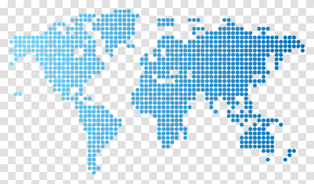 Dots World Map, Number, Plot Transparent Png