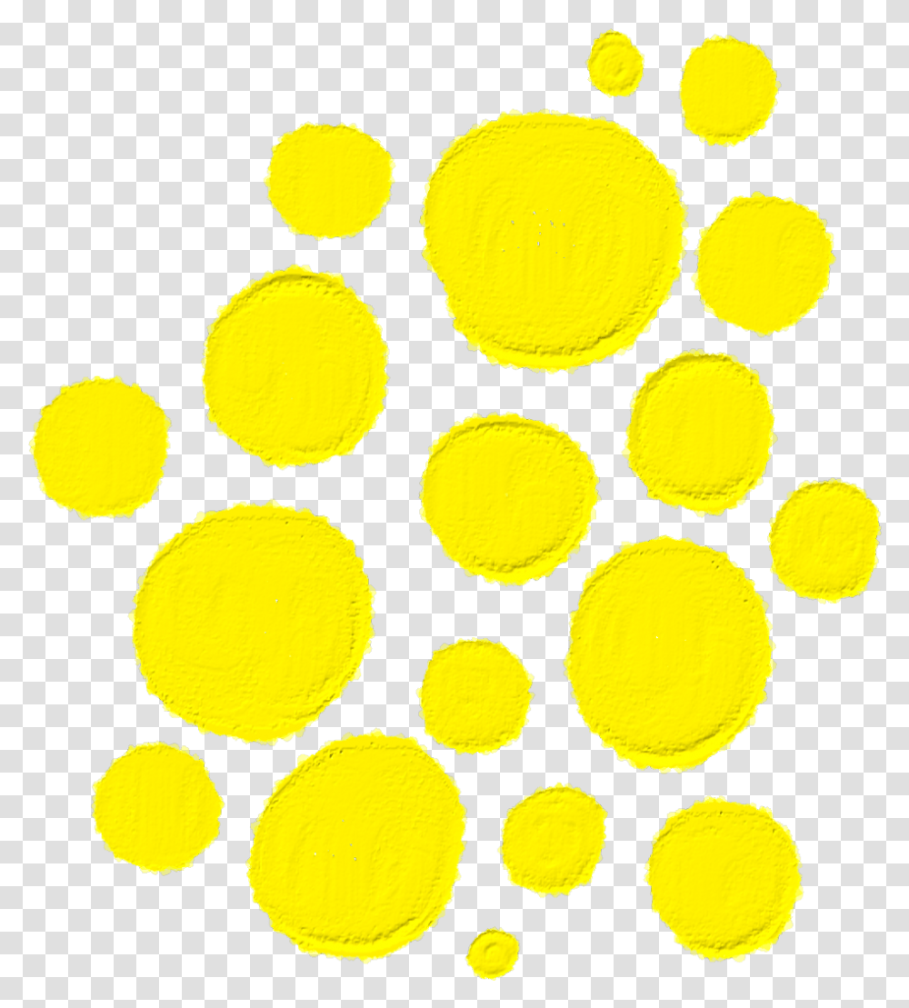 Dots Yellow Watercolor Oilpainting Brushstrokes Circle, Rug, Lighting, Confetti, Paper Transparent Png
