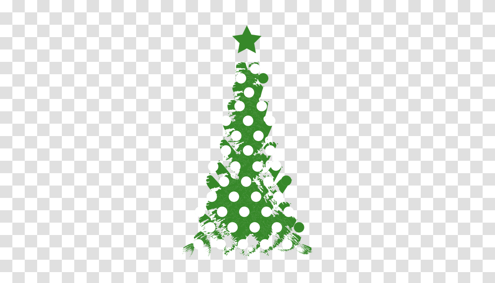 Dotted Grunge Pine Tree, Christmas Tree, Ornament, Plant Transparent Png