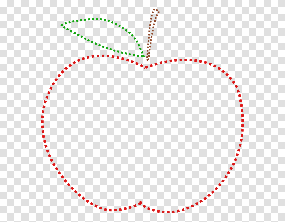 Dotted Image Of Apple, Heart Transparent Png