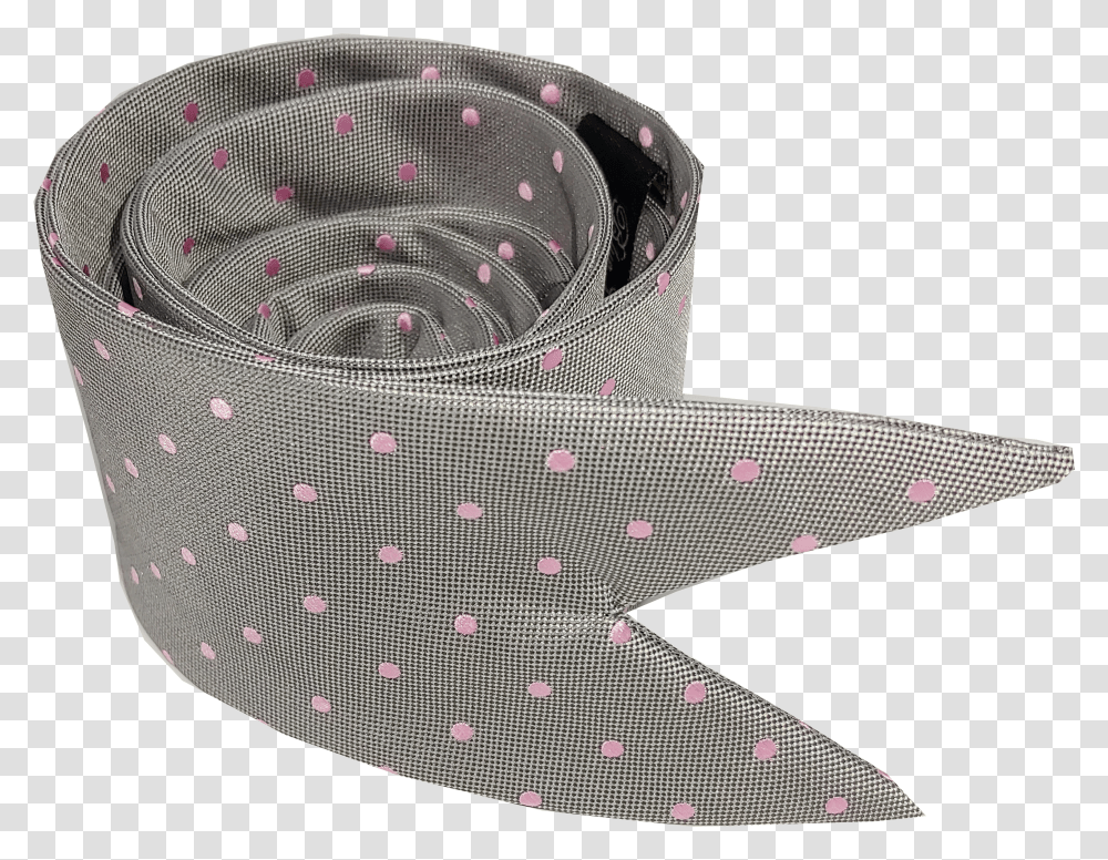 Dotted Pink And Grey Necktie Belt Transparent Png