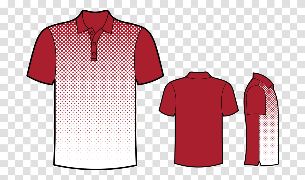 Dotted Shirttemplatered, Apparel, T-Shirt, Jersey Transparent Png