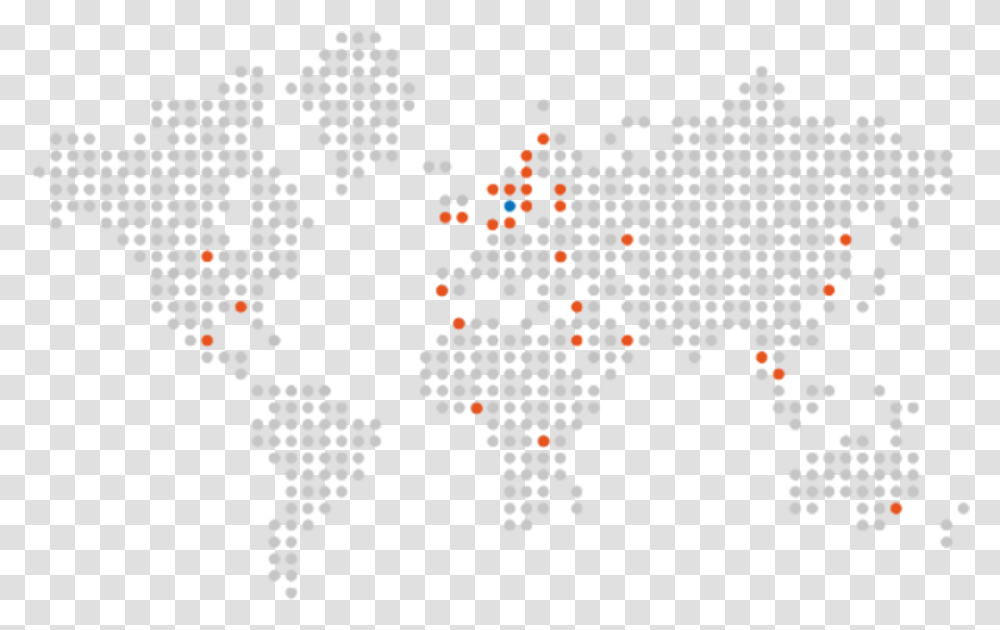 Dotted World Map, Number Transparent Png