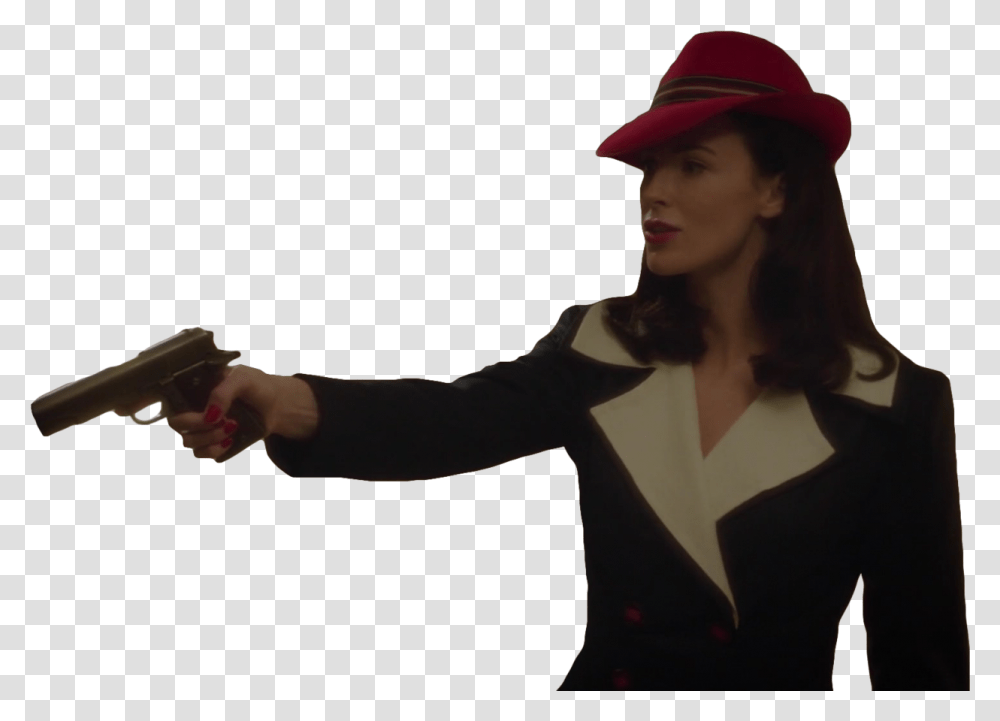 Dottie Underwood Gun Barrel, Person, Hat, Weapon Transparent Png