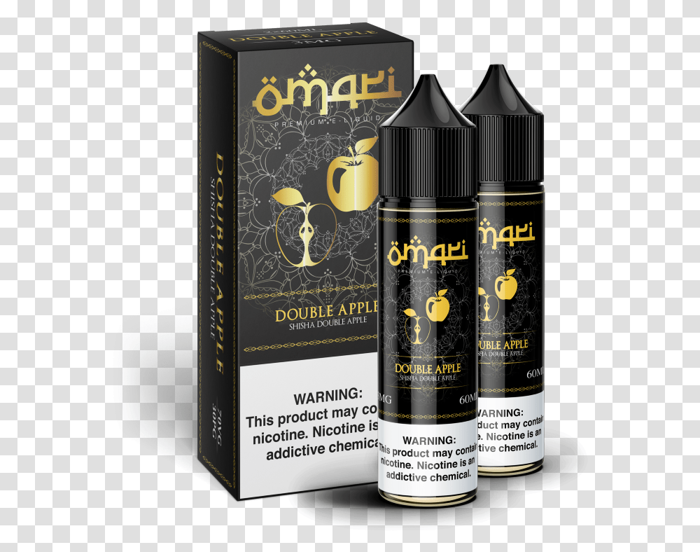 Double Apple Shisha 120ml Omari Desert Knight E Juice, Tin, Bottle, Label Transparent Png