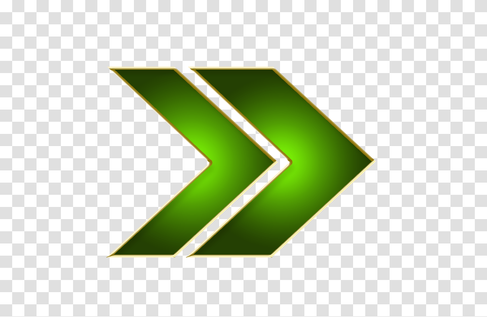 Double Arrow Green Right, Logo Transparent Png