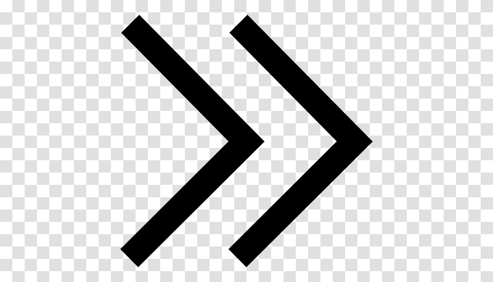 Double Arrow Right Arrows Arrow Icon With And Vector Format, Gray, World Of Warcraft Transparent Png