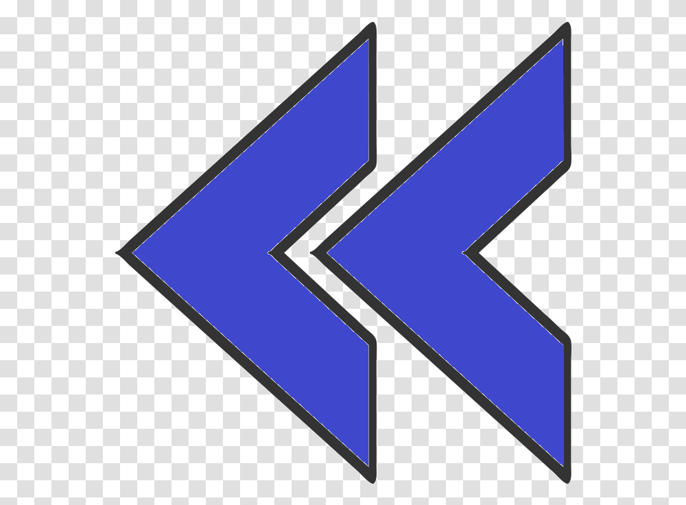 Double Arrows Left Blue Clip Art, Text, Symbol, Logo, Label Transparent Png