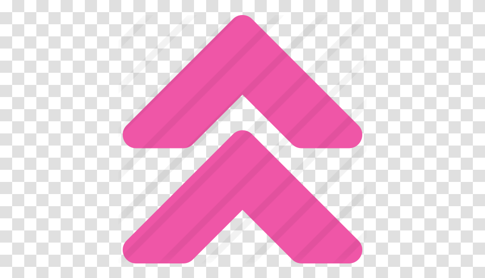 Double Arrows Pink Double Arrow, Triangle, Text, Graphics, Art Transparent Png