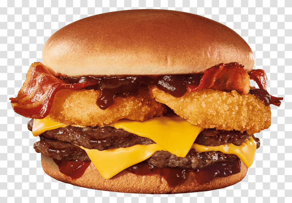 Double Bacon Bbq Burger, Food Transparent Png