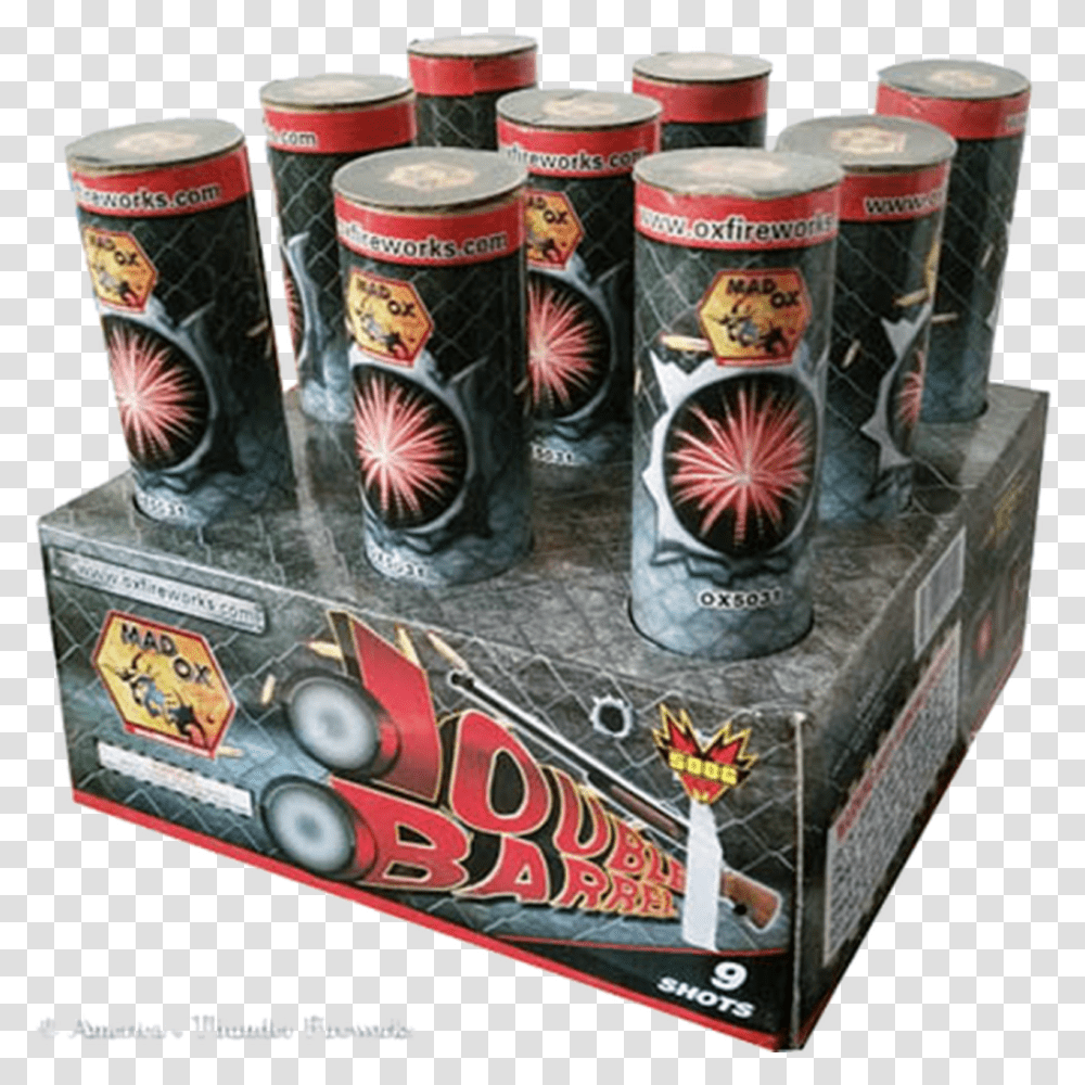 Double Barrel Big Fireworks Dynamite Firecracker, Tin, Can Transparent Png