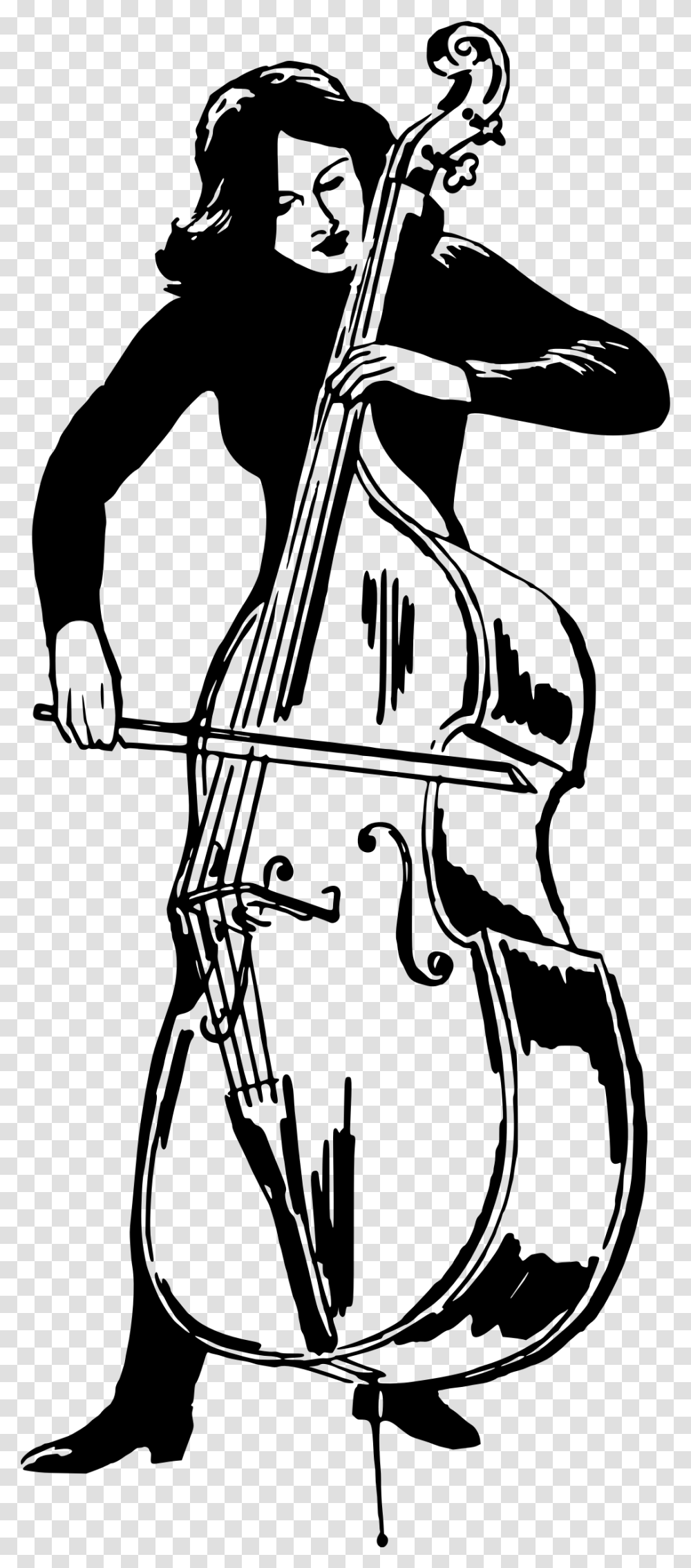 Double Bass Playing Double Bass Clipart, Gray, World Of Warcraft Transparent Png