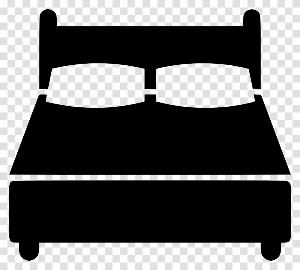 Double Bed Double Bed Icon, Cushion, Pillow, Lamp, Stencil Transparent Png