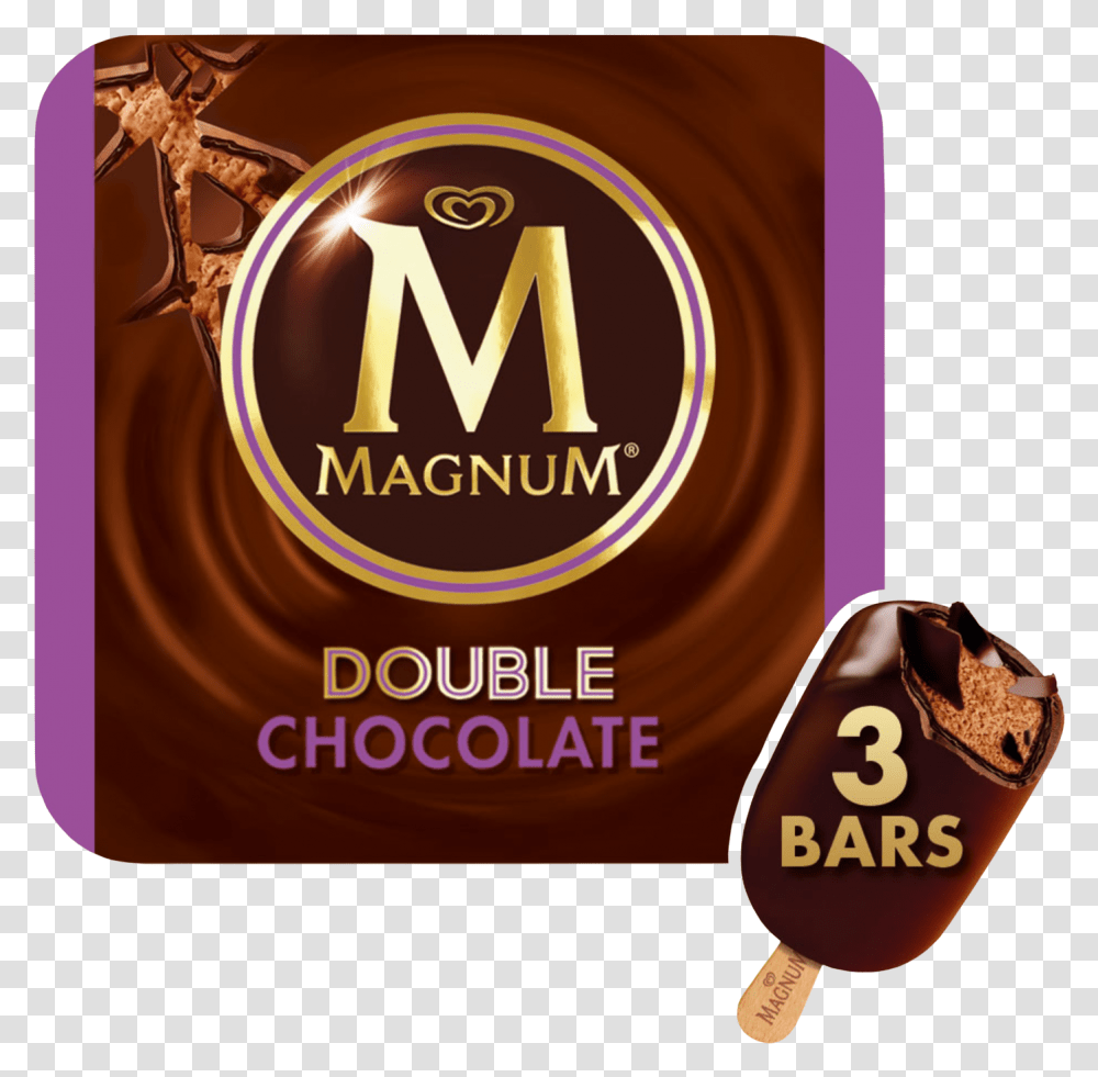 Double Chocolate En Magnum Double Peanut Butter, Label, Poster, Advertisement Transparent Png