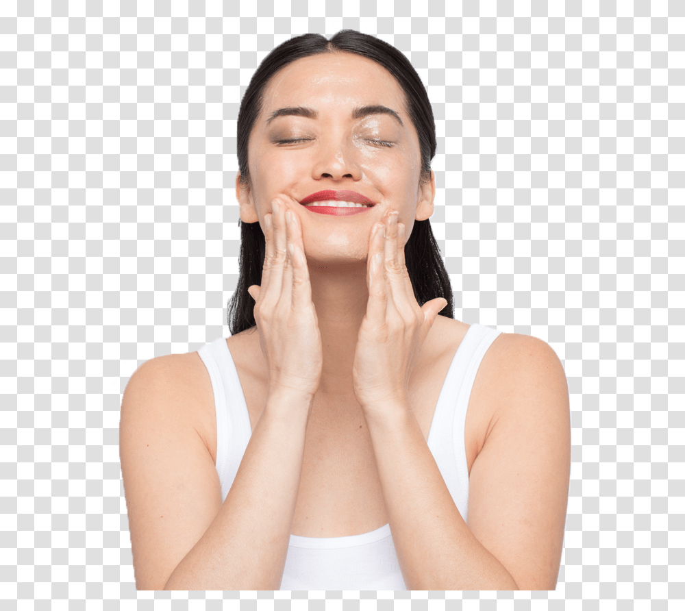 Double Cleansing Cleansing Face Skin, Person, Jaw, Female, Woman Transparent Png