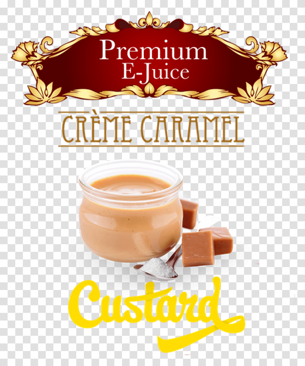 Double Creme Caramel Custard Premium Ejuice Banner Clipart, Dessert, Food, Peanut Butter, Fudge Transparent Png