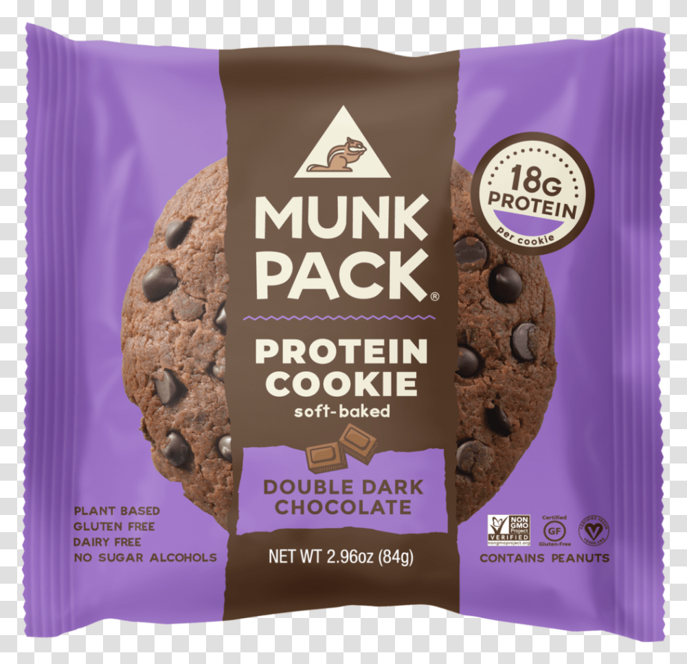 Double Dark Chocolate Protein Cookie, Food, Advertisement, Plant, Poster Transparent Png