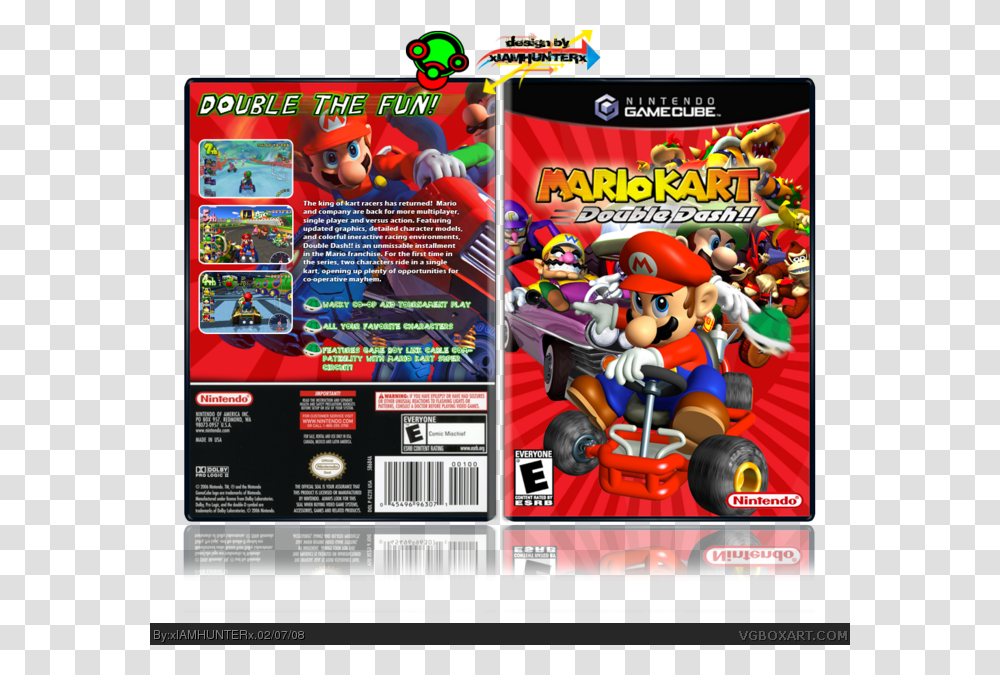 Double Dash Box Art Cover Mario Kart Double Dash, Super Mario, Wheel Transparent Png