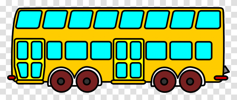 Double Decker Bus Motor Vehicle Train Car, Transportation, School Bus Transparent Png