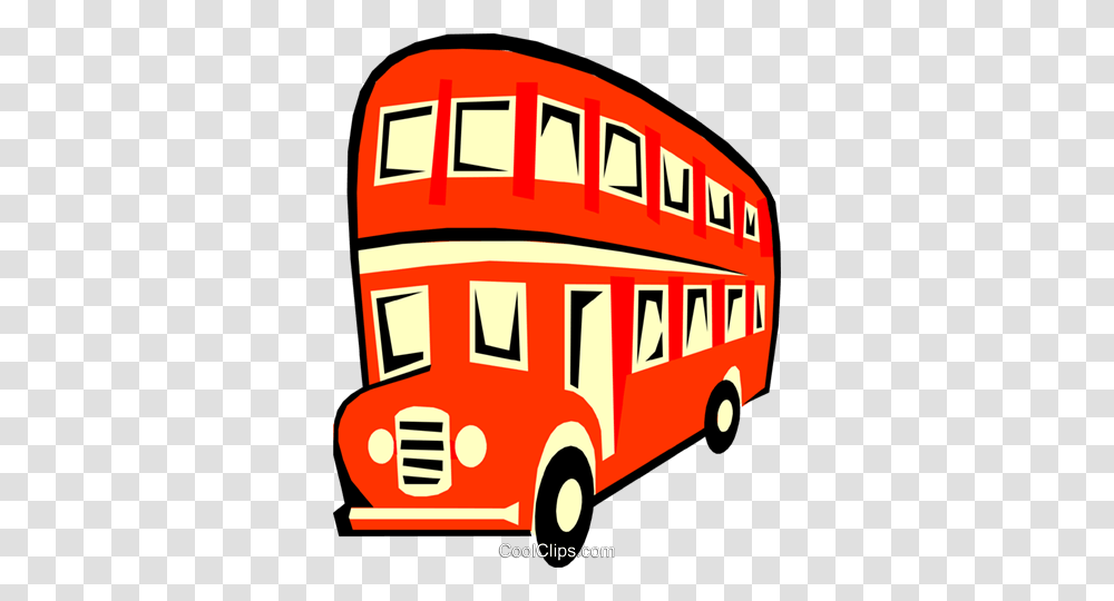 Double Decker Bus Royalty Free Vector Clip Art Illustration, Vehicle, Transportation, Fire Truck, Logo Transparent Png
