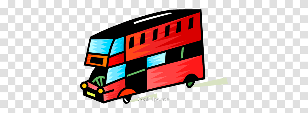 Double Decker Bus Royalty Free Vector Clip Art Illustration, Vehicle, Transportation, Van, Scoreboard Transparent Png