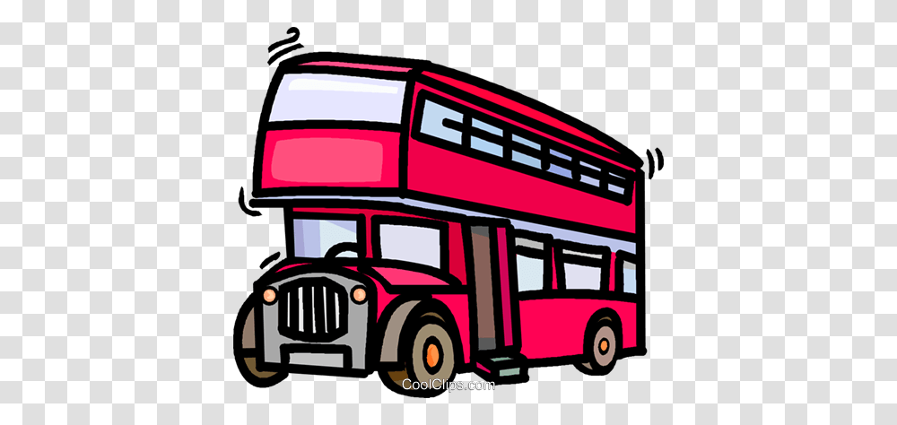 Double Decker Buss Royalty Free Vector Clip Art Illustration, Tour Bus, Vehicle, Transportation, Fire Truck Transparent Png