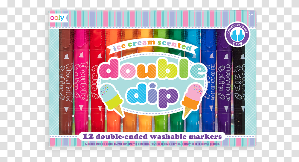 Double Dip Ice Cream Scented Markers Marker Pen, Food, Candy, Sweets, Confectionery Transparent Png