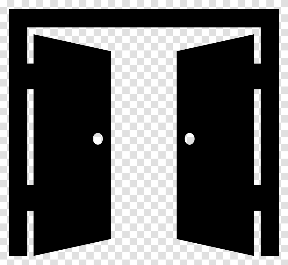 Double Door Opened Icon Free Download, Stencil, Number Transparent Png