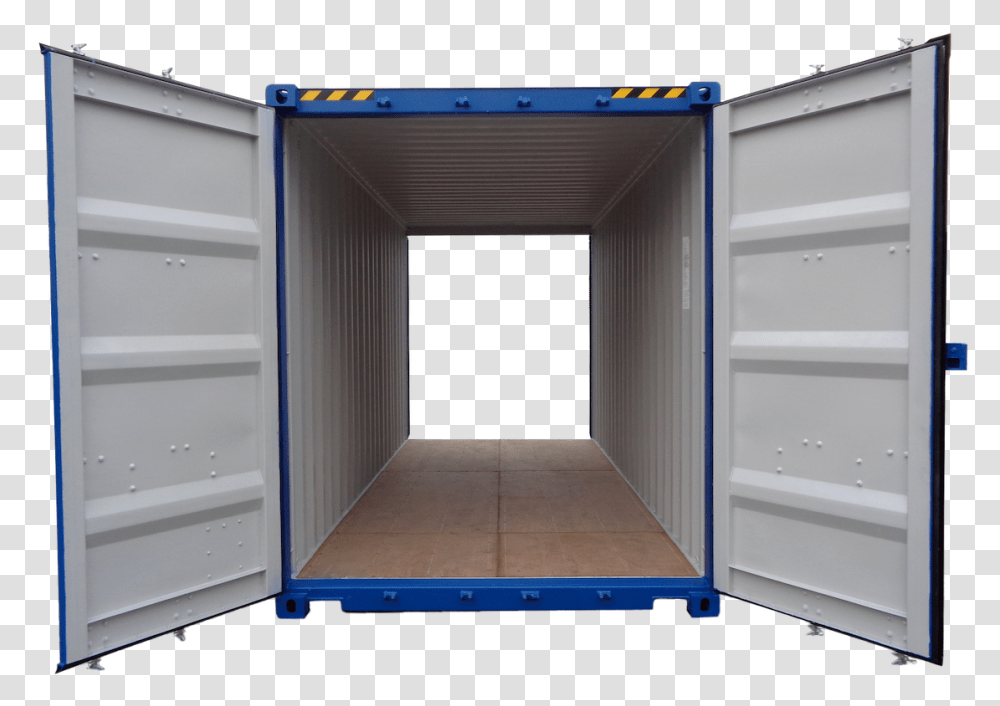 Double Door, Shipping Container, Freight Car, Vehicle, Transportation Transparent Png