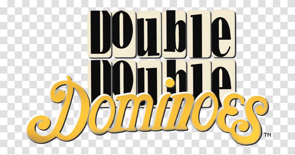 Double Double Dominoes Logo, Word, Alphabet, Sweets Transparent Png