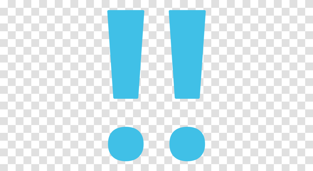 Double Exclamation Mark Emoji Exclamation Mark Emoji Blue, Electronics, Cutlery, Text, Fork Transparent Png