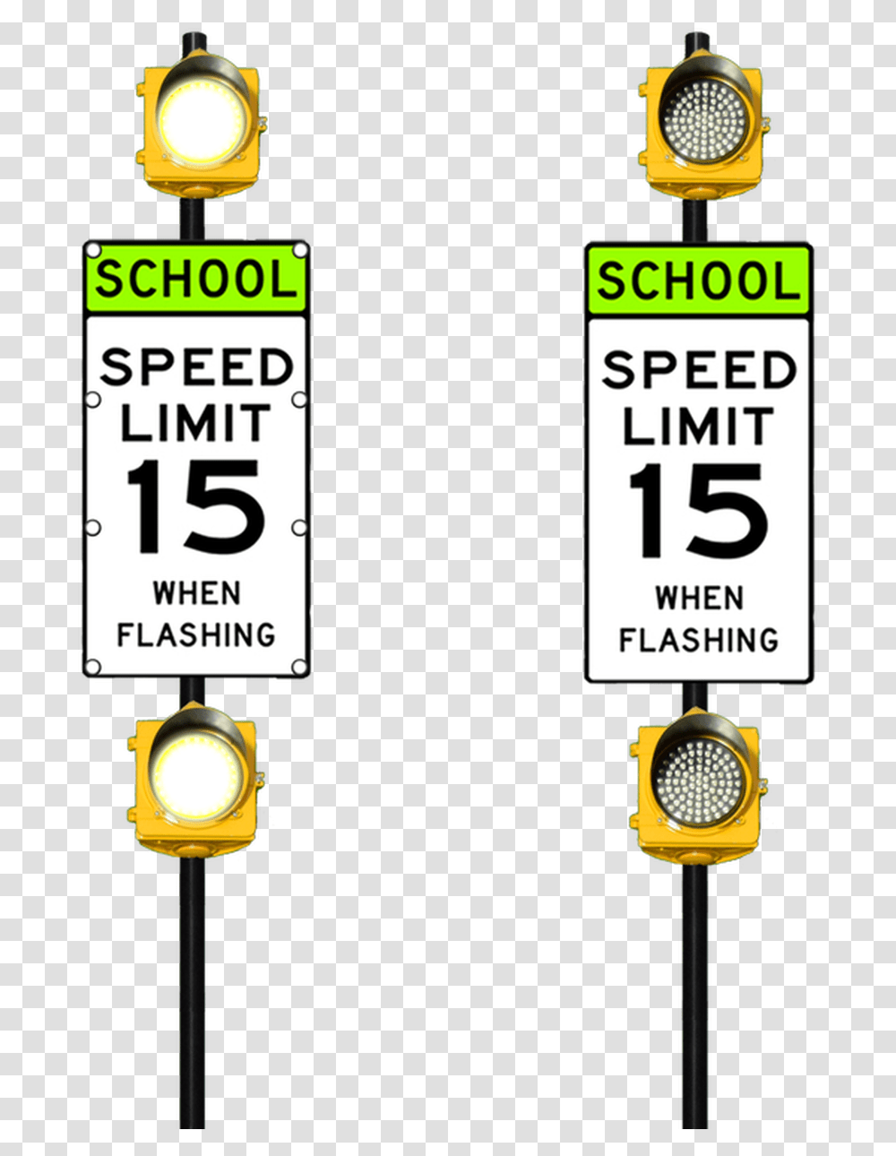 Double Flashing School Zone Sign Speed Limit Sign, Light, Traffic Light Transparent Png