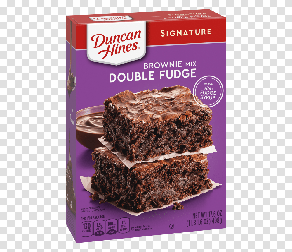 Double Fudge Brownie Mix Chocolate Brownie, Dessert, Food, Cookie, Burger Transparent Png