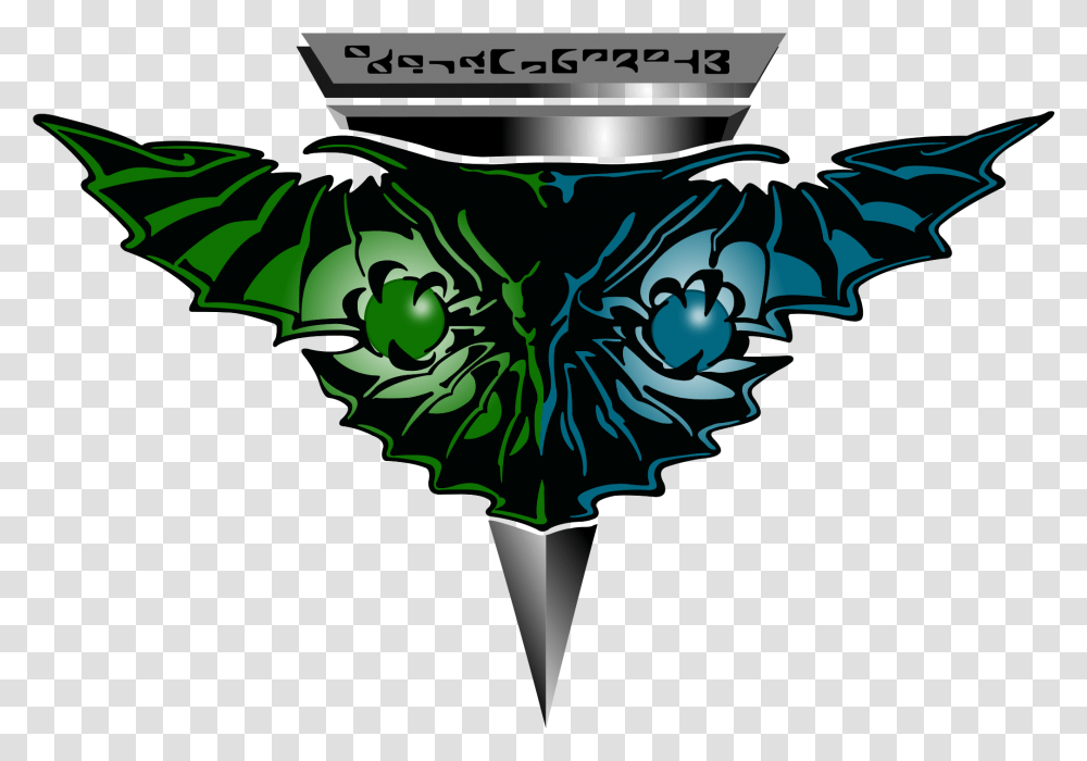 Double Headed Bird Of Prey Emblem Star Trek Romulan Symbol, Dragon, Graphics, Art Transparent Png