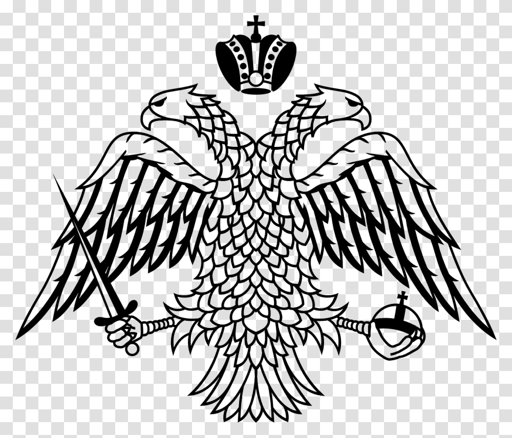 Double Headed Eagle Of The Greek Orthodox Church Greek Double Headed Eagle, Gray Transparent Png