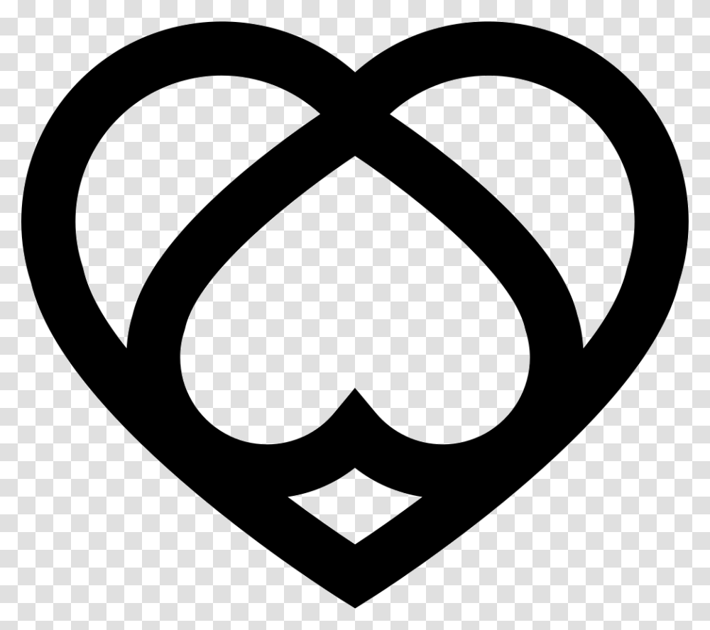 Double Heart Double Heart Vector, Logo, Trademark, Stencil Transparent Png