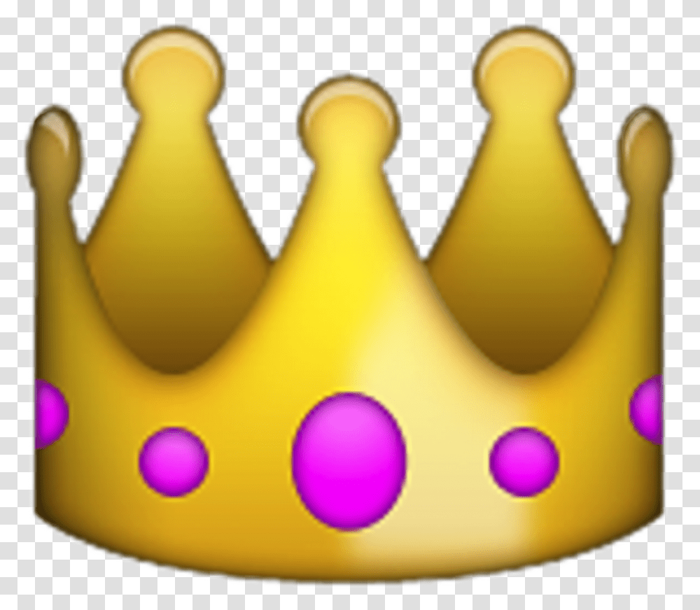 Double Heart Emoji King Freesticker Followme Freetoedit Crown Emoji, Banana, Fruit, Plant, Food Transparent Png