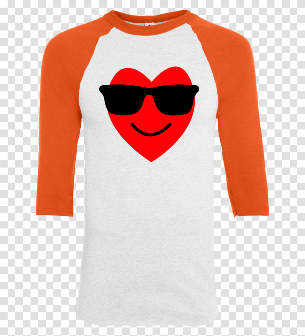 Double Heart Emoji Sweatshirt, Sleeve, Long Sleeve, Sunglasses Transparent Png
