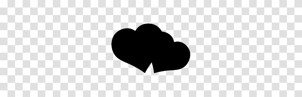 Double Heart Silhouette Cricut Silhouette Heart Silhouette, Stencil, Batman Logo, Mustache Transparent Png